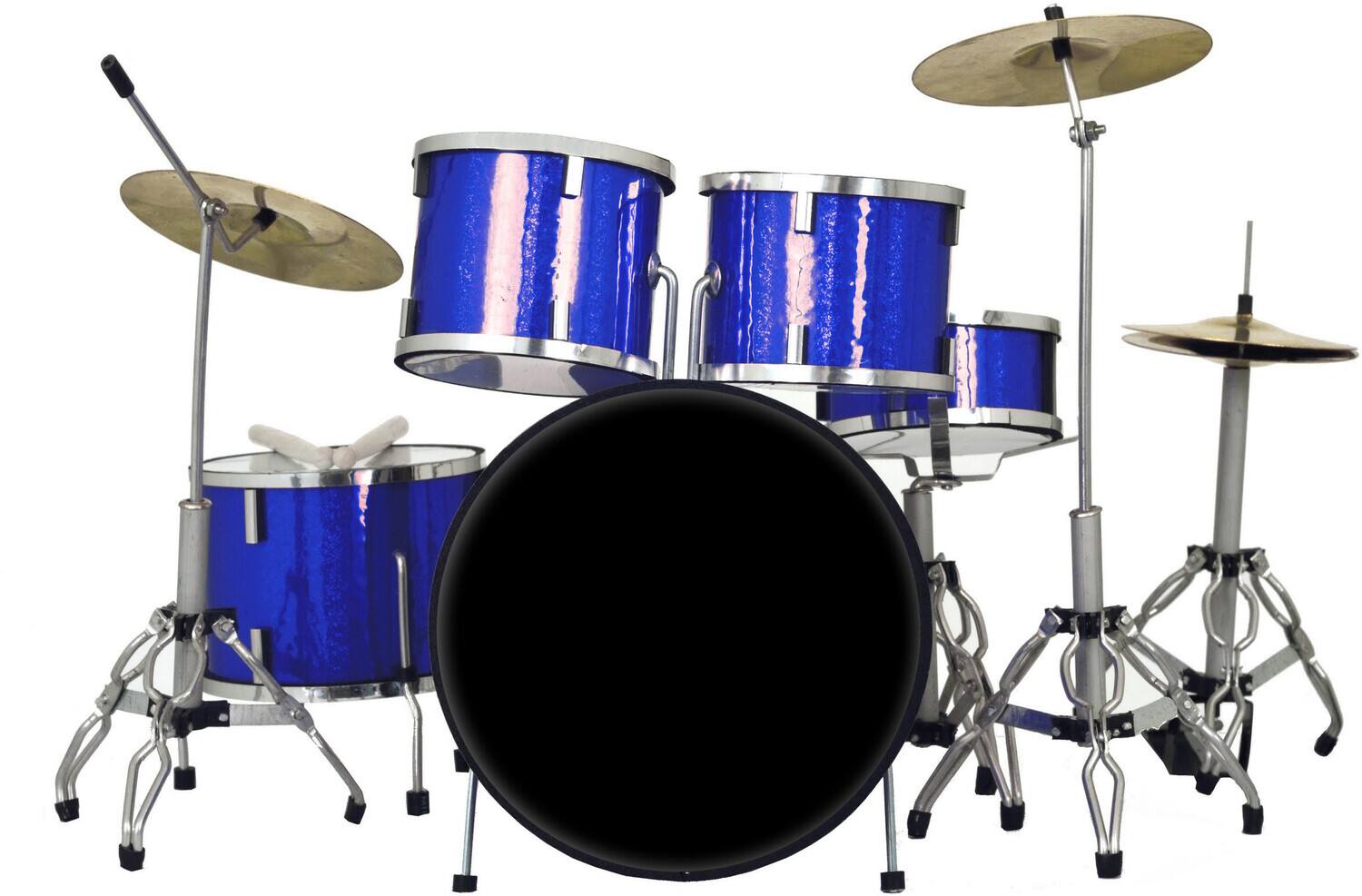 Front. Axe Heaven - Axe Heaven Classic 5-Piece Blue Sparkle Finish Mini Drum Set Replica BLUE-DRUM-1 - Collectibles - Multicolor.