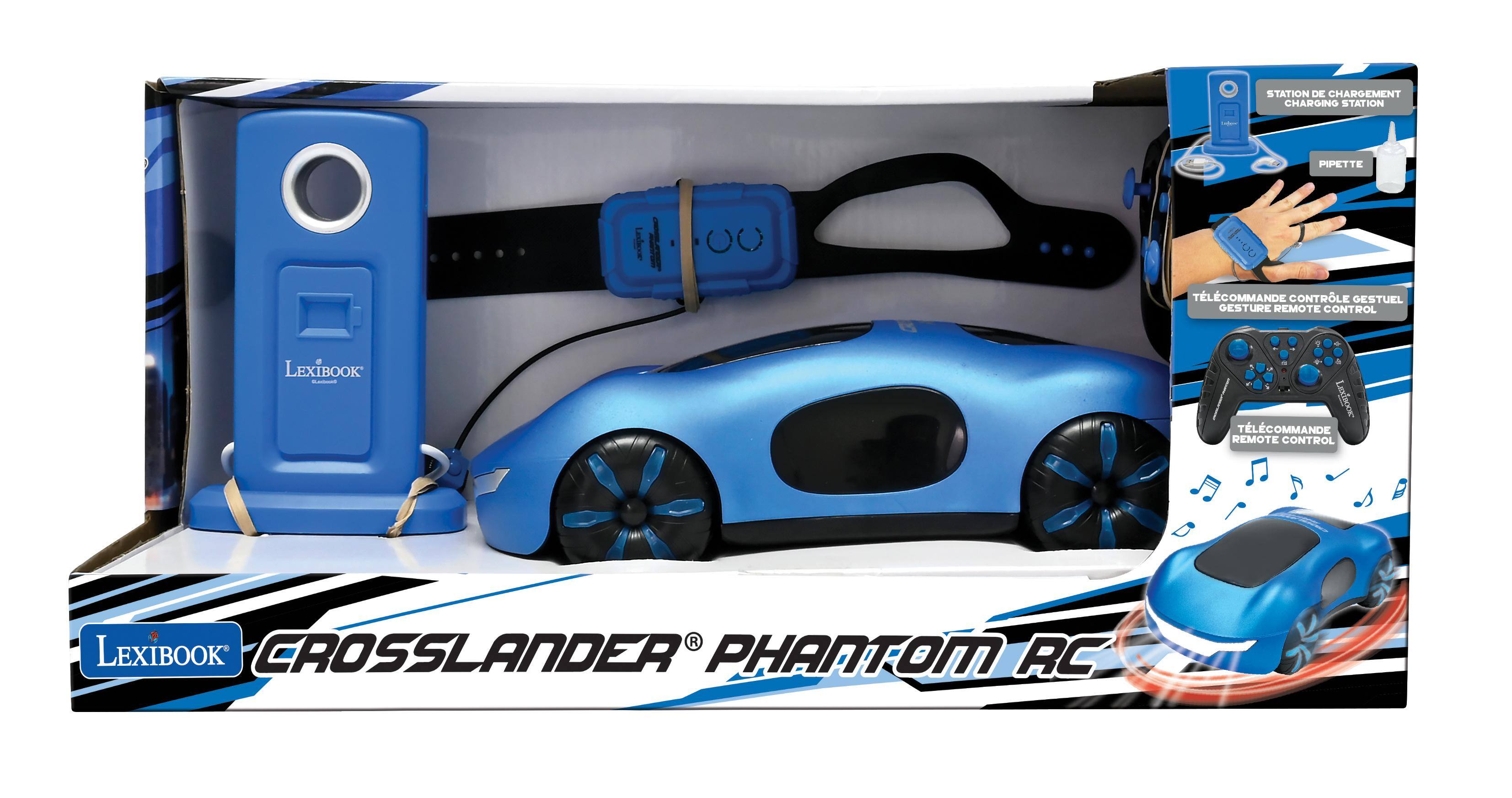 STATION DE CHARGEMENT  
CHARGING STATION

PIPETTE

TÉLÉCOMMANDE CONTRÔLE GESTUEL  
GESTURE REMOTE CONTROL

LEXIBOOK  
TÉLÉCOMMANDE REMOTE CONTROL

LEXIBOOK  
CROSSLANDER PHANTOM RC