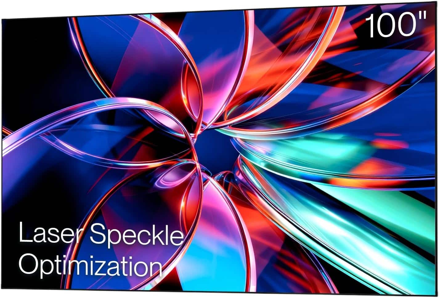 Valerion - 100" PureVision Fixed Frame Projector Screen, PET 4K/8K UHD Ready, 1.0 Gain, UST & Long Throw Compatible - Matte White