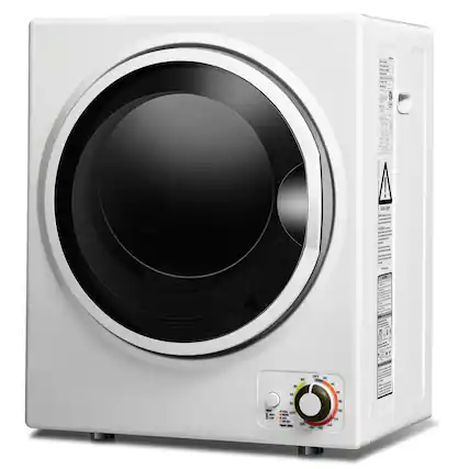 Front. SKONYON - Electric Clothes Dryer 1.5 Cu Ft Laundry Machine with Wall Mount Kit for Small Spaces - White.