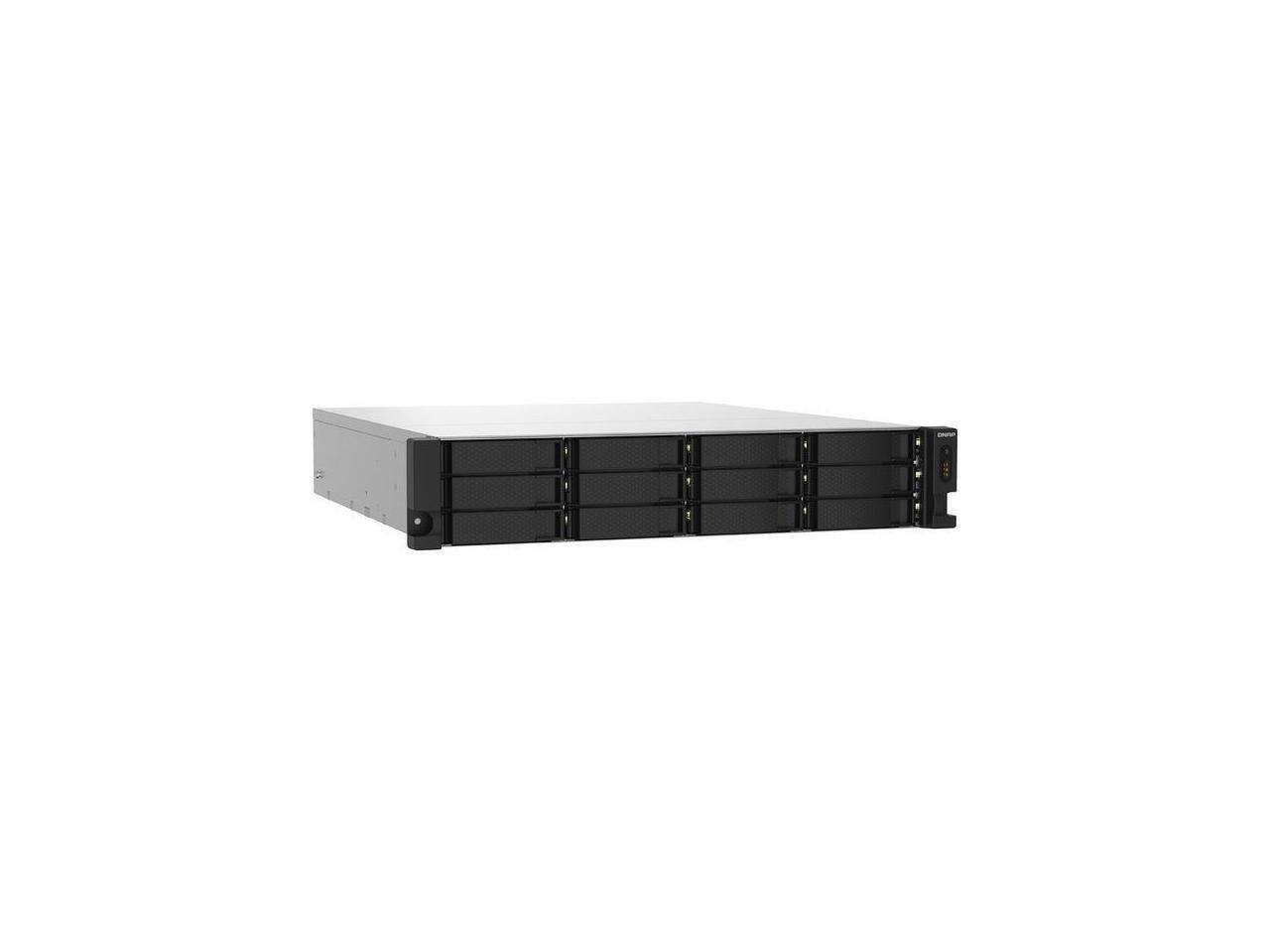 Alt View 10. QNAP - TS-1232PXU-RP-4G-US QNAP 2U 12-Bay ARM-based 2.5G &10G NAS - Black.