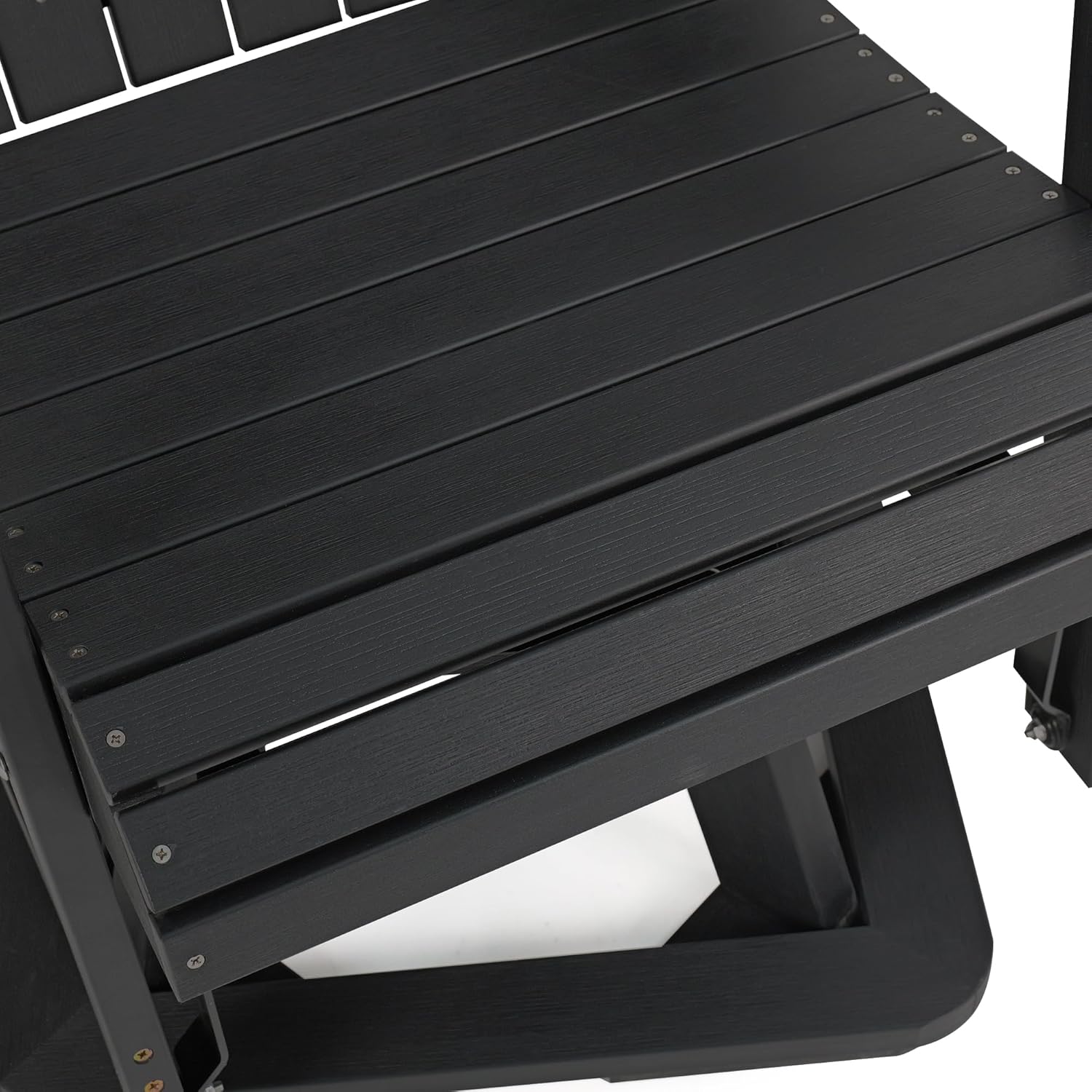 Alt View 4. Fortune Candy - HIPS Swivel Patio Glider, Poly Lumber Weather Resistant Outdoor Chair, for Patio, Porch, Yard - Carbon Black.