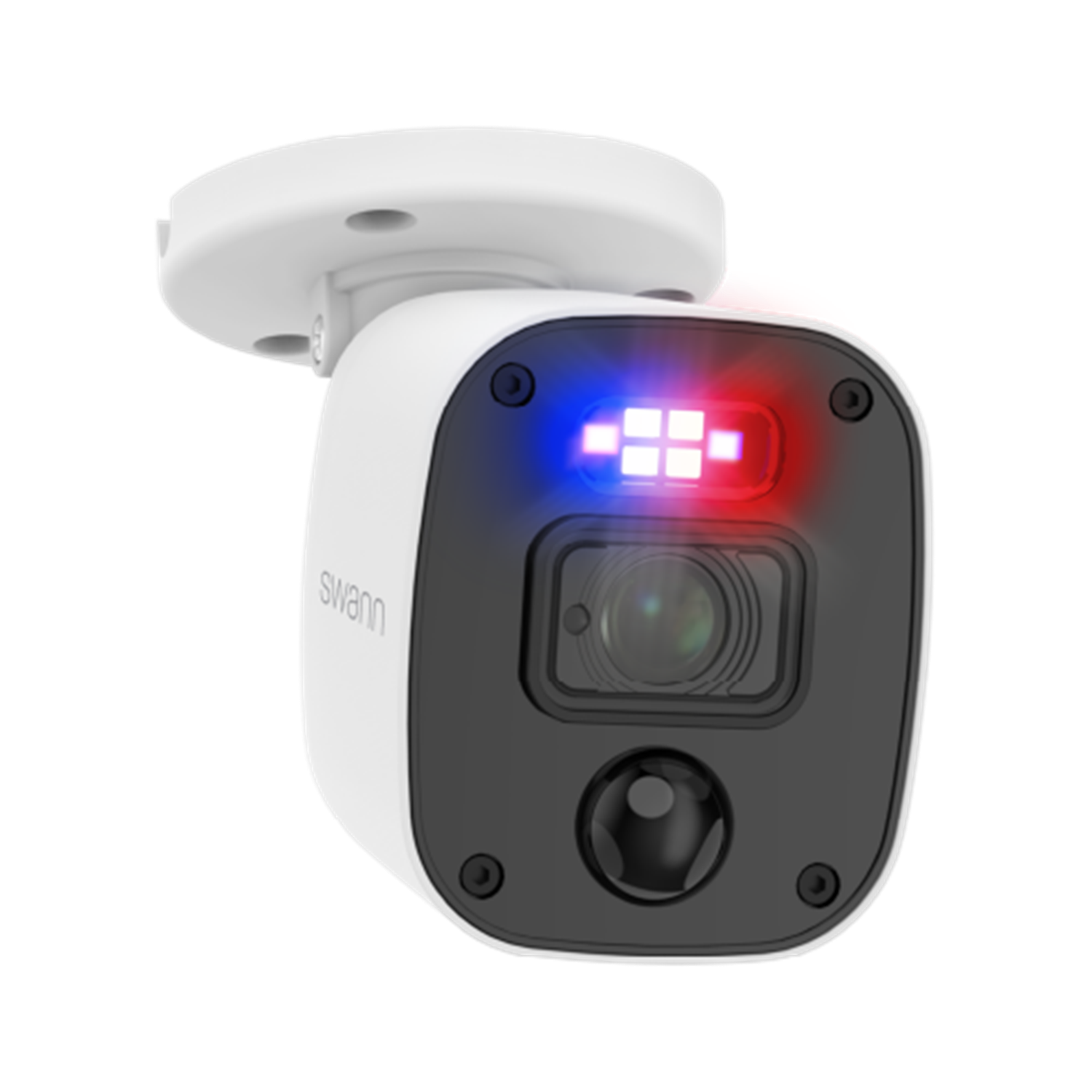 Back. Swann - SwannForce 4K Security Camera System, 4x Bullet Analog CCTV Cameras, Microphone and Siren, DVR with 1TB Storage - White.