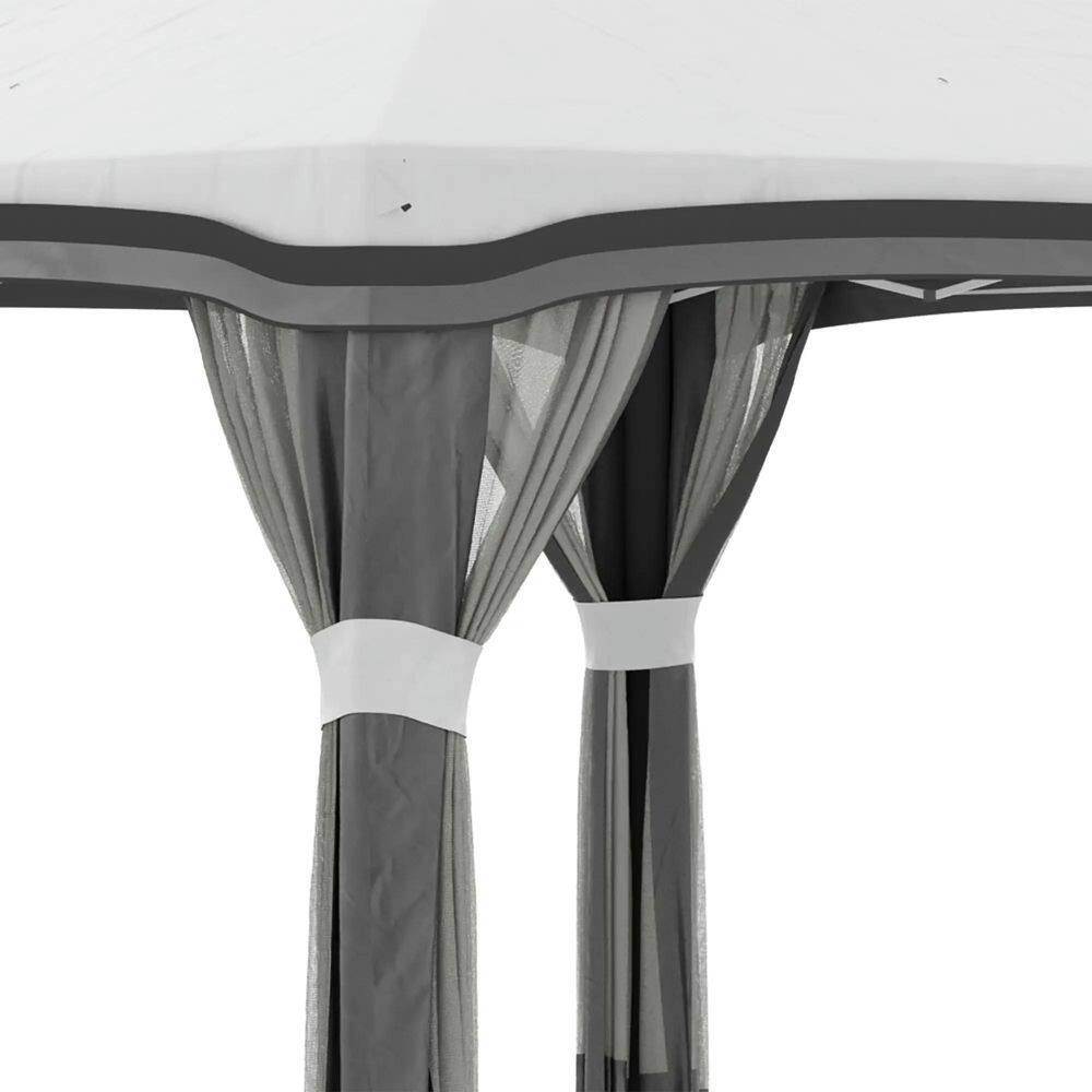 Alt View 4. Spaco - Spaco 10'x10' Pop Up Canopy Tent with Netting for Parties, Height Adjustable - Grey.