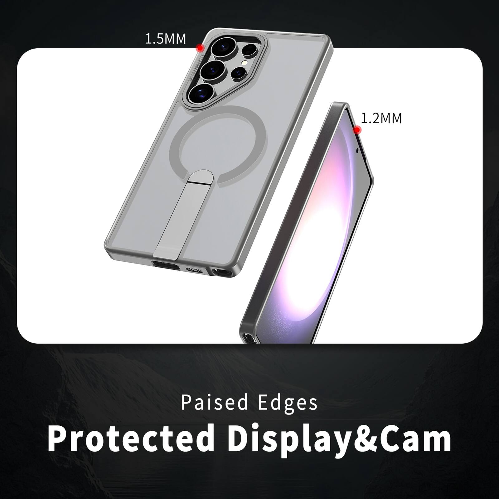 1.5MM  
1.2MM  
Raised Edges  
Protected Display & Cam