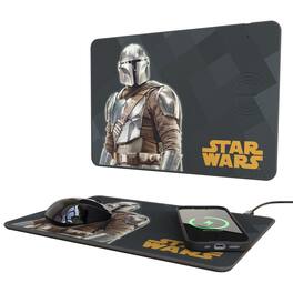 Keyscaper - Star Wars: The Mandalorian Color Block 15-Watt Wireless Charger and Mouse Pad - Din Djarin