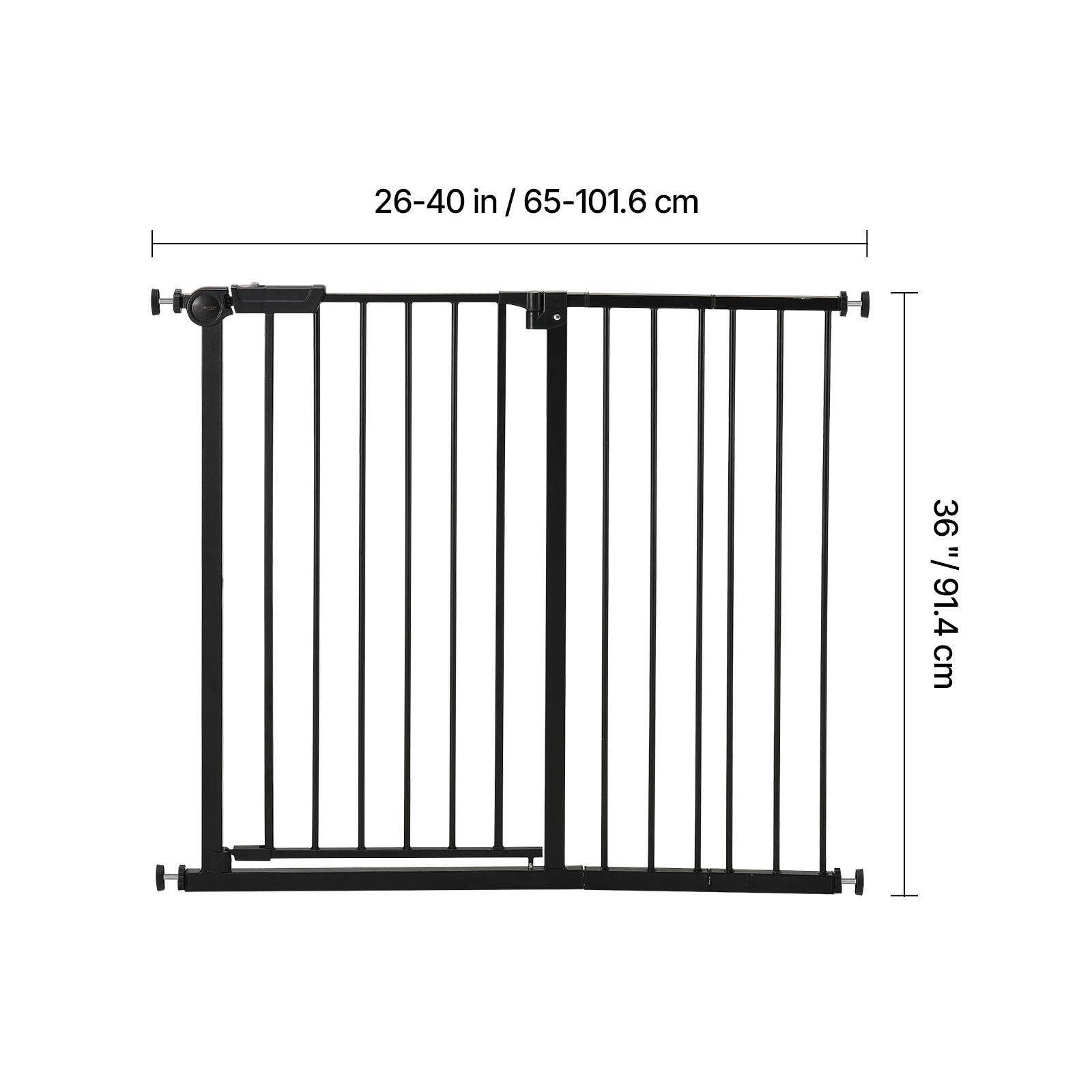 The corrected text is:

26-40 in / 65-101.6 cm  
36 in / 91.4 cm