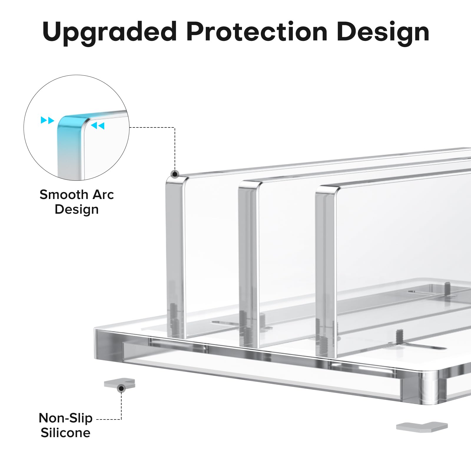 Upgraded Protection Design

Smooth Arc Design

Non-Slip Silicone