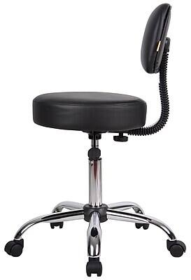 Alt View 4. Boss Office Products - Boss Be Well Armless Medical Spa Professional Drafting Stool, Black (B245-BK) - Black.