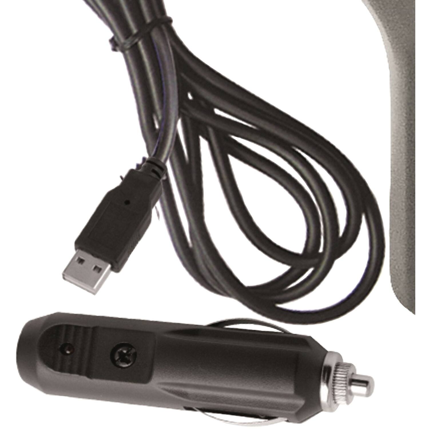 Back. Brentwood - Brentwood Electric Coffee Mug with Wire Car Plug - Silver.