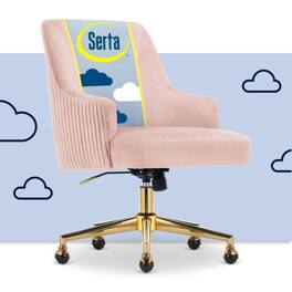 Serta - Serta® Scarlett Home Office Chair, Upholstery - Pink Velvet
