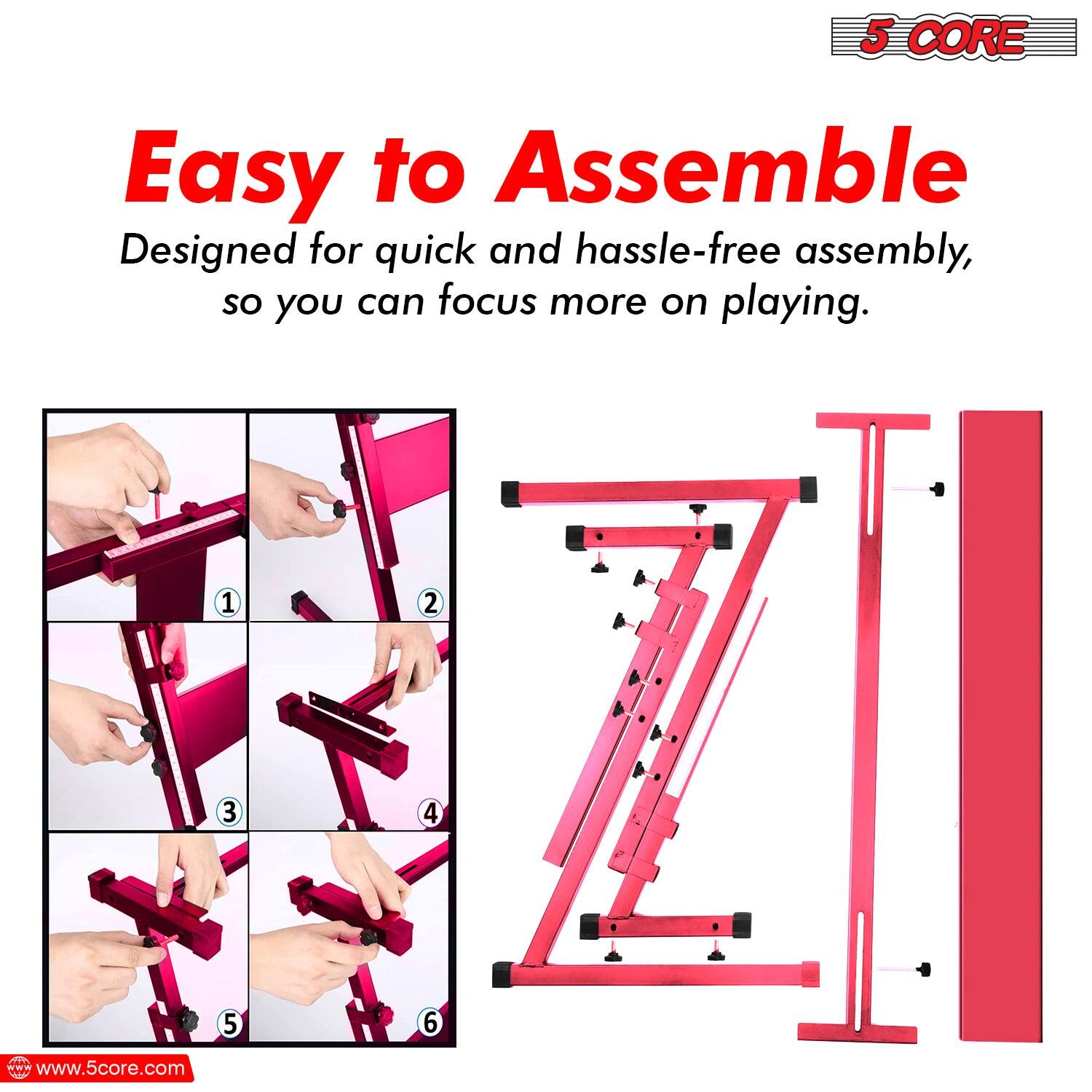 5 CORE
Easy to Assemble
Designed for quick and hassle-free assembly, so you can focus more on playing.
1 2 3 4 5 6
www.5core.com