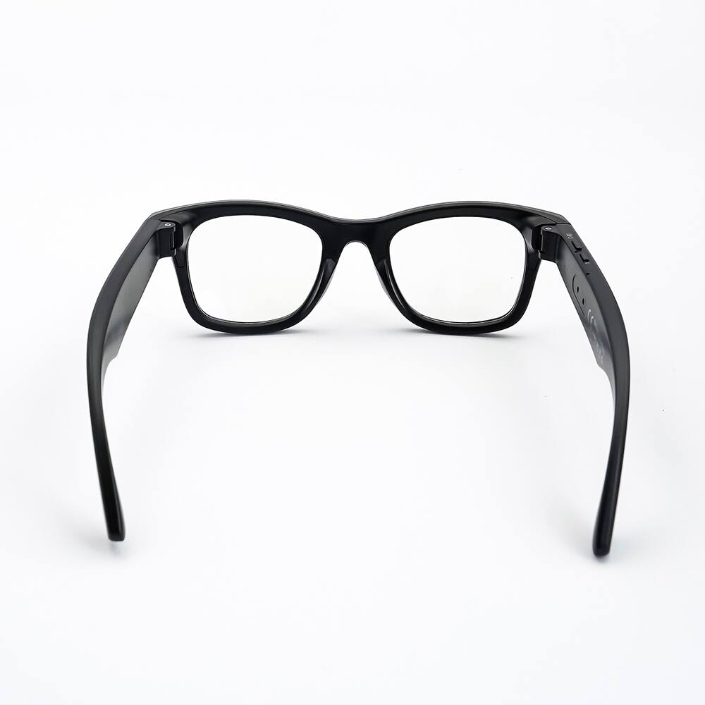 Back. Loheer - Loheer Smart Glasses with AI Camera & Voice Control, Photo/Video Recording, Object Recognition, UV Protection - Black.