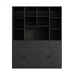FUFU&GAGA - Multi - Purpose Storage Unit: Anti - Tip, Versatile Display & Organizer - Black