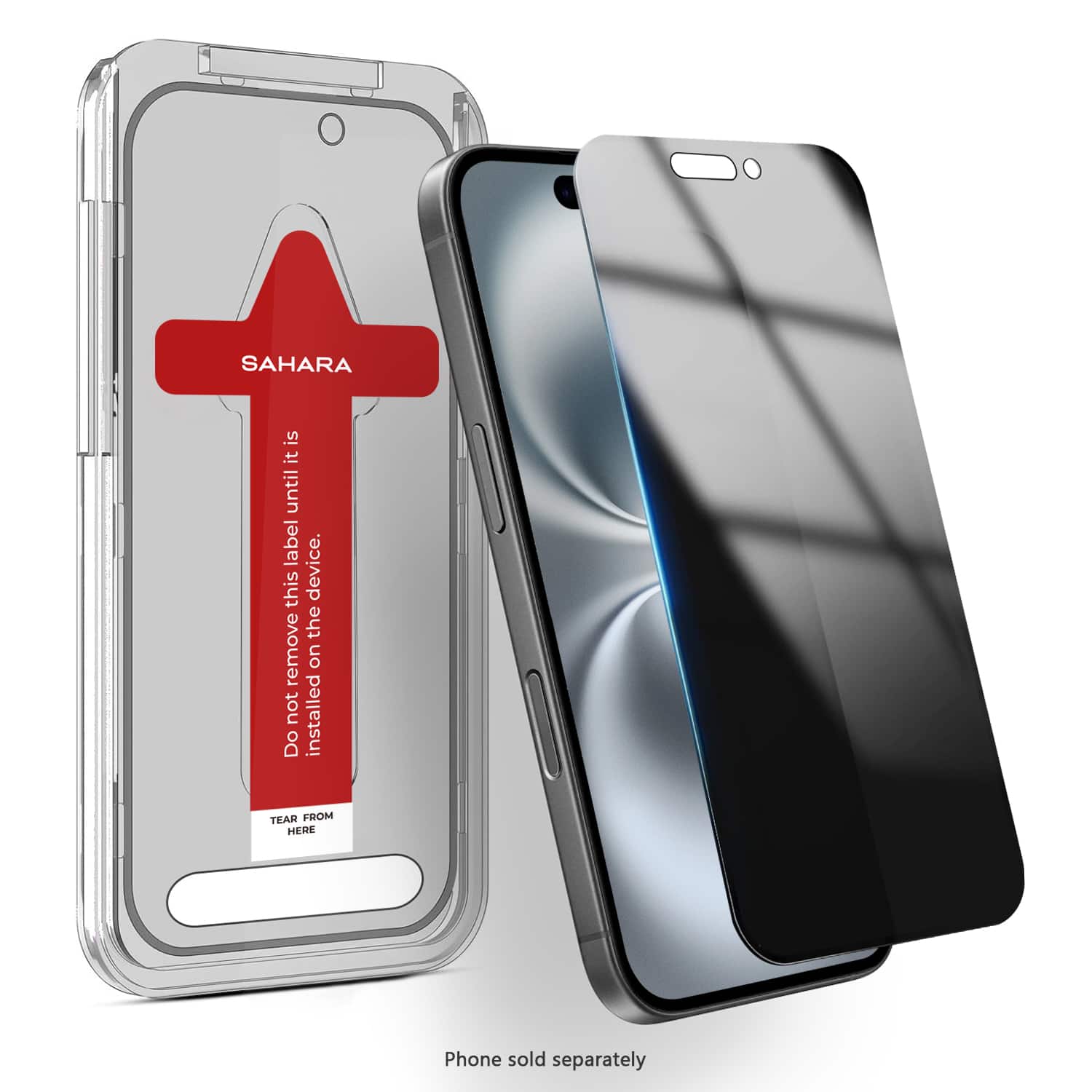 SaharaCase - Easy Apply Tempered Glass Screen Protector for Apple iPhone 17 - Privacy