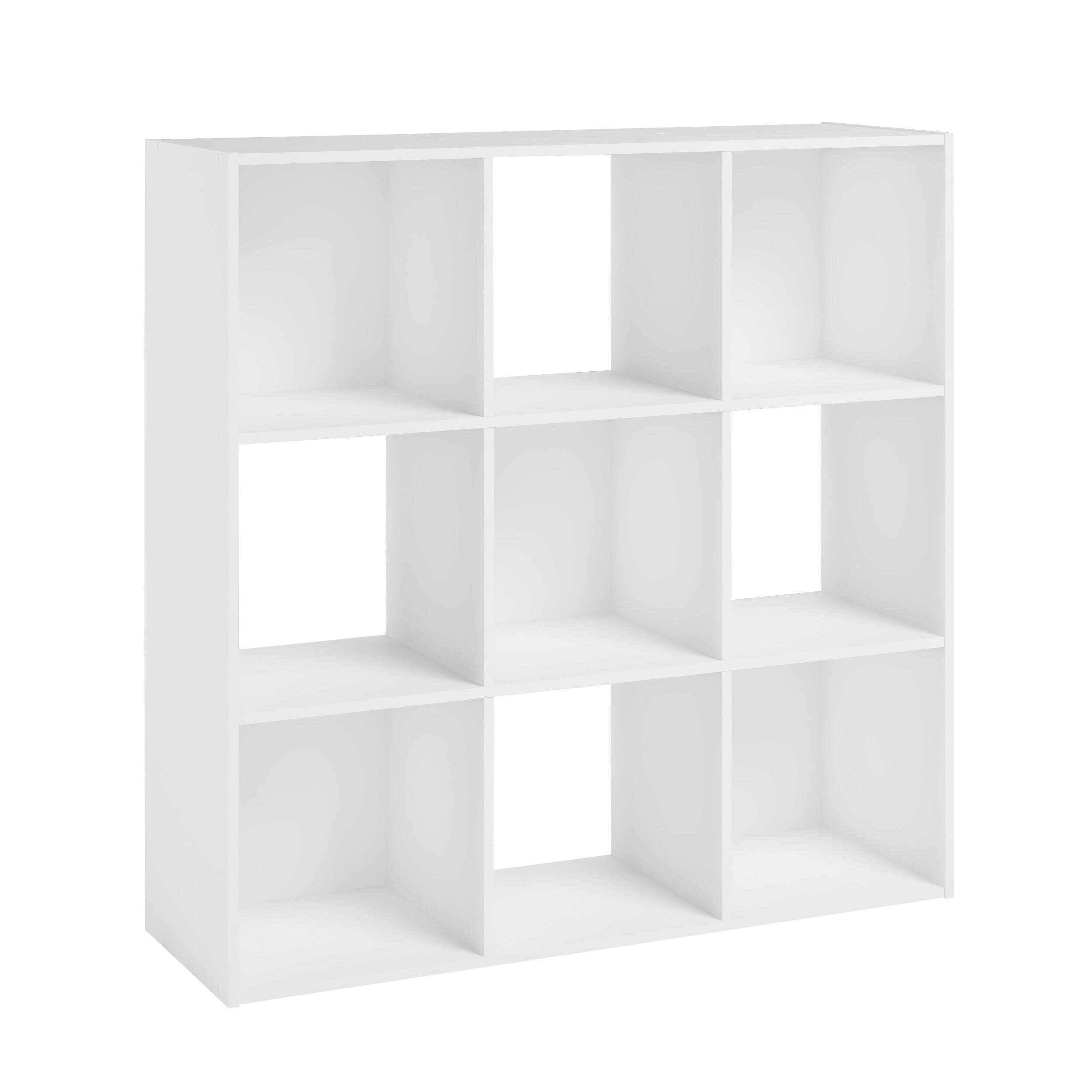Front. Sauder - Contemporary 9 Cube Organizer Bookcase - White.