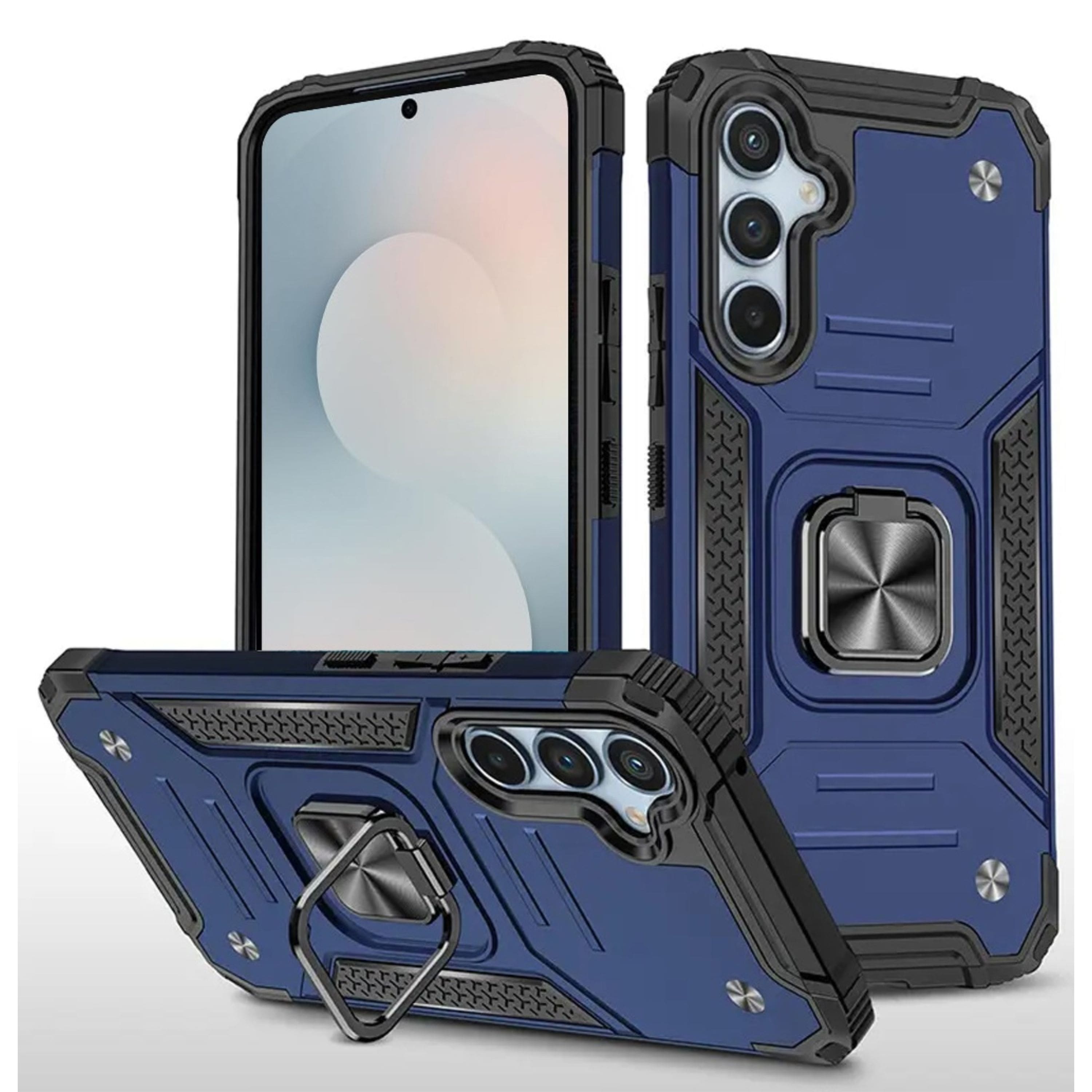 Kitcheniva - Shockproof Magnetic Kickstand Phone Case With Tempered Glass For Samsung Galaxy S26+ - Blue price history on PriceWatchPro