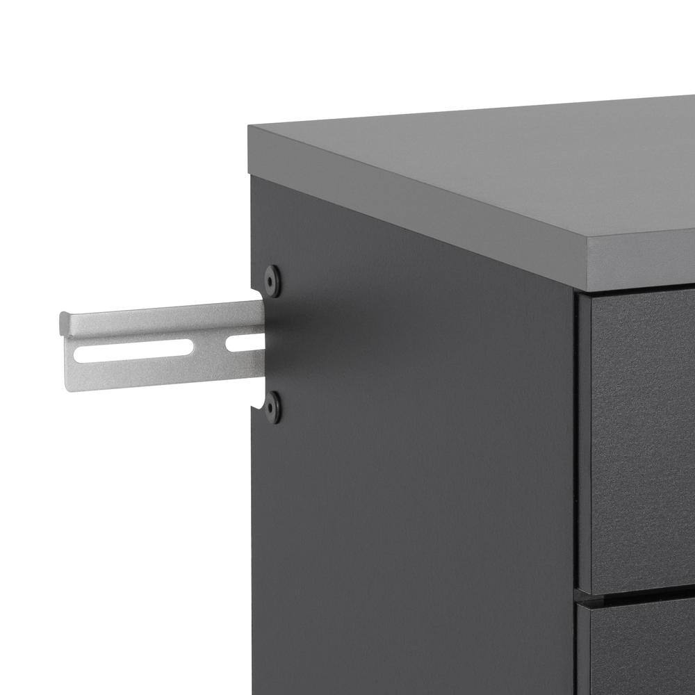 Back. Prepac - HangUps 3-Drawer Base Storage Cabinet, Black - Black.