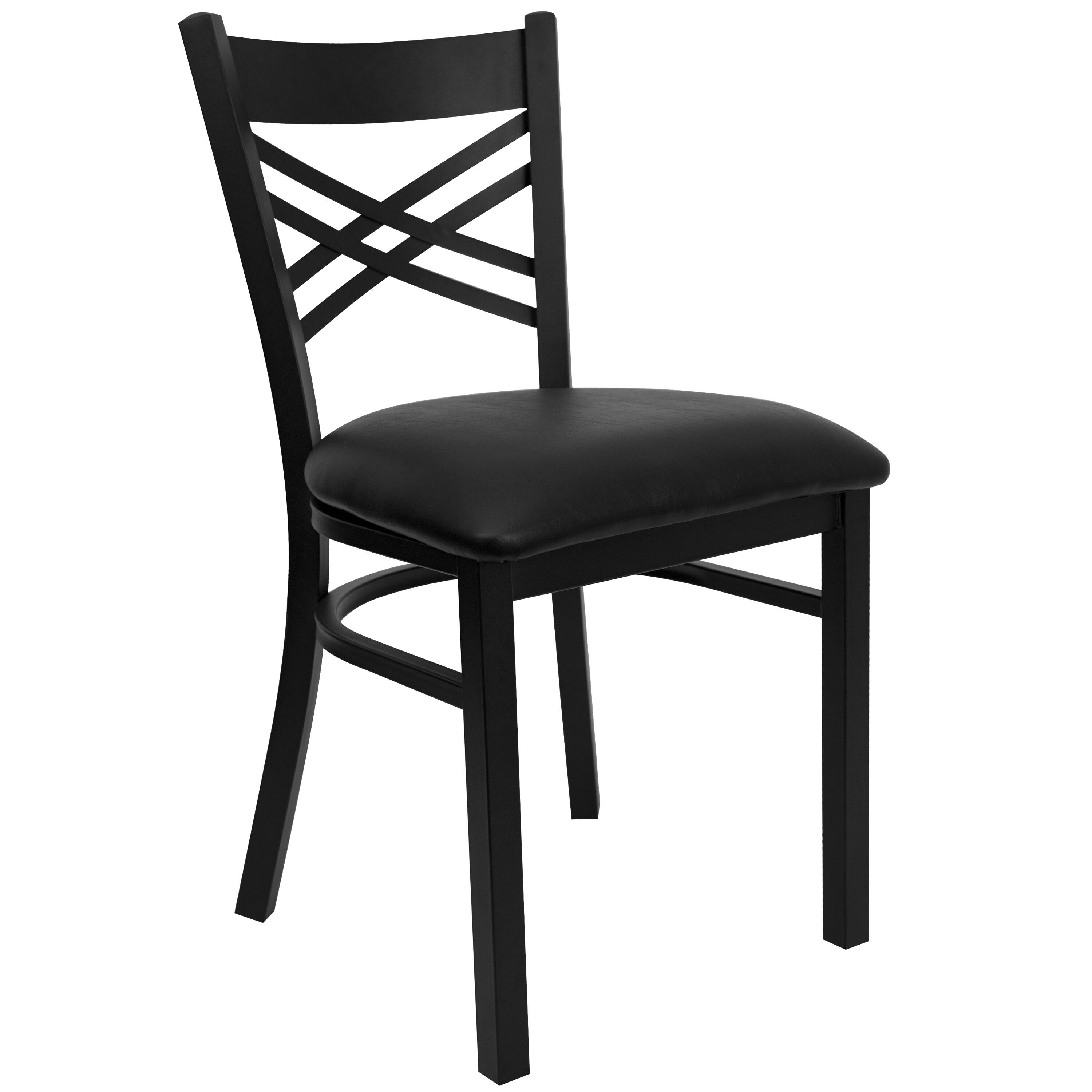 Black Vinyl Seat/Black Metal Frame