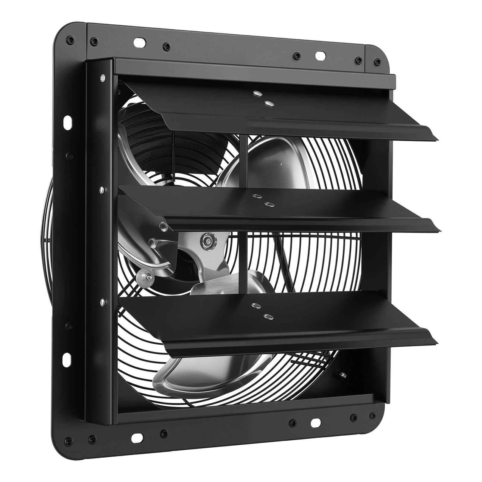 Alt View 5. VEVOR - 12 inch Shutter Exhaust Fan Wall-Mount Variable Speed Temperature, Automatic Louvers Sturdy Steel Housing, Low Noise - Black.