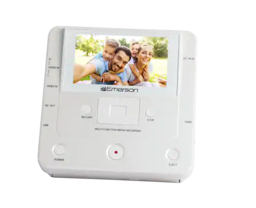 R | AUDIO IN
L | VIDEO IN
DC IN 5V
HD OUT
USB
POWER
STOP
ENTER
RETURN
EJECT
MULTI-FUNCTION MEDIA RECORDER