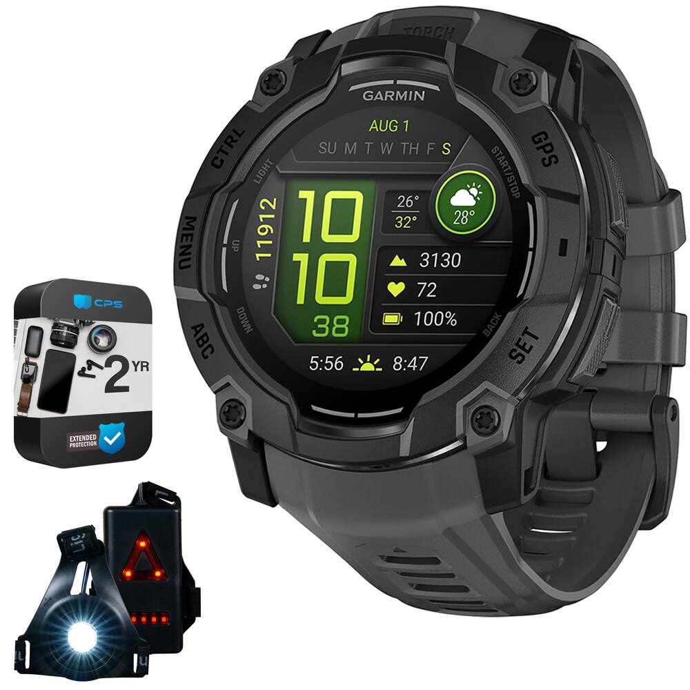 TORCH  
CPS  
YR 2  
GARMIN  
AUG 1  
CTRL  
LIGHT  
SUMTWTHFS  
SU  
M  
T  
W  
TH  
F  
S  
GPS  
START/STOP  
STOP  
26  
MENU  
11912  
10  
32  
28  
UP  
3130  
10  
72  
DOWN  
38  
100%  
BACK  
ABC  
SET  
5:56  
8:47  
EXTENDED PROTECTION
