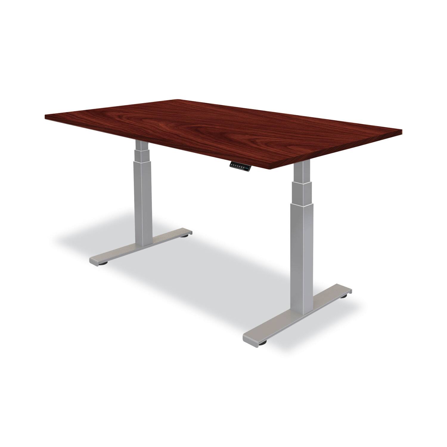 Alt View 2. Fellowes - 9650501 Levado 60 in. x 30 in. Laminated Table Top - Mahogany - Mahogany.