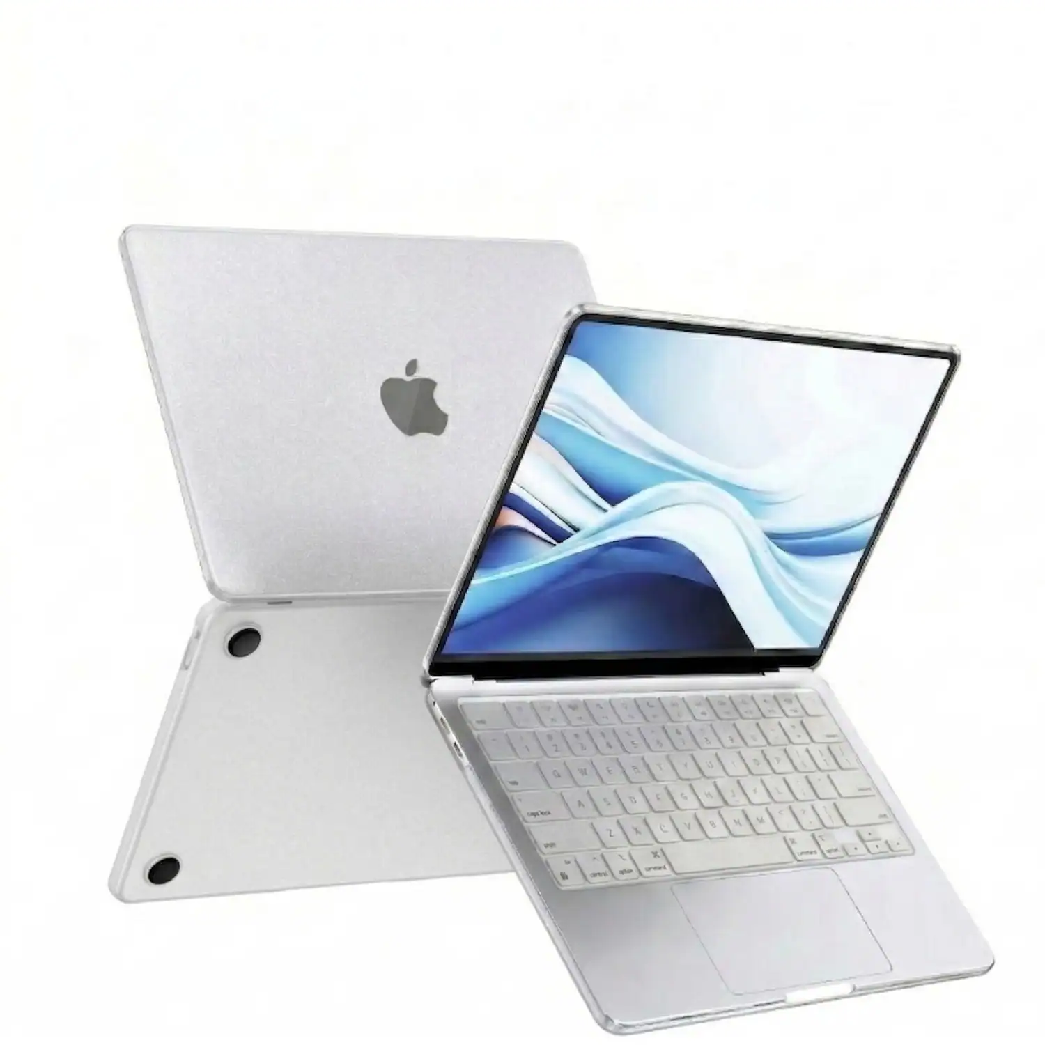 Angle. Techprotectus - TechProtectus Crystalline Clear Case for MacBook Neo 13" (2026) - Clear.
