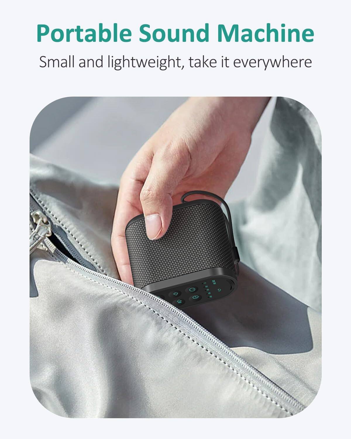 Portable Sound Machine  
Small and lightweight, take it everywhere