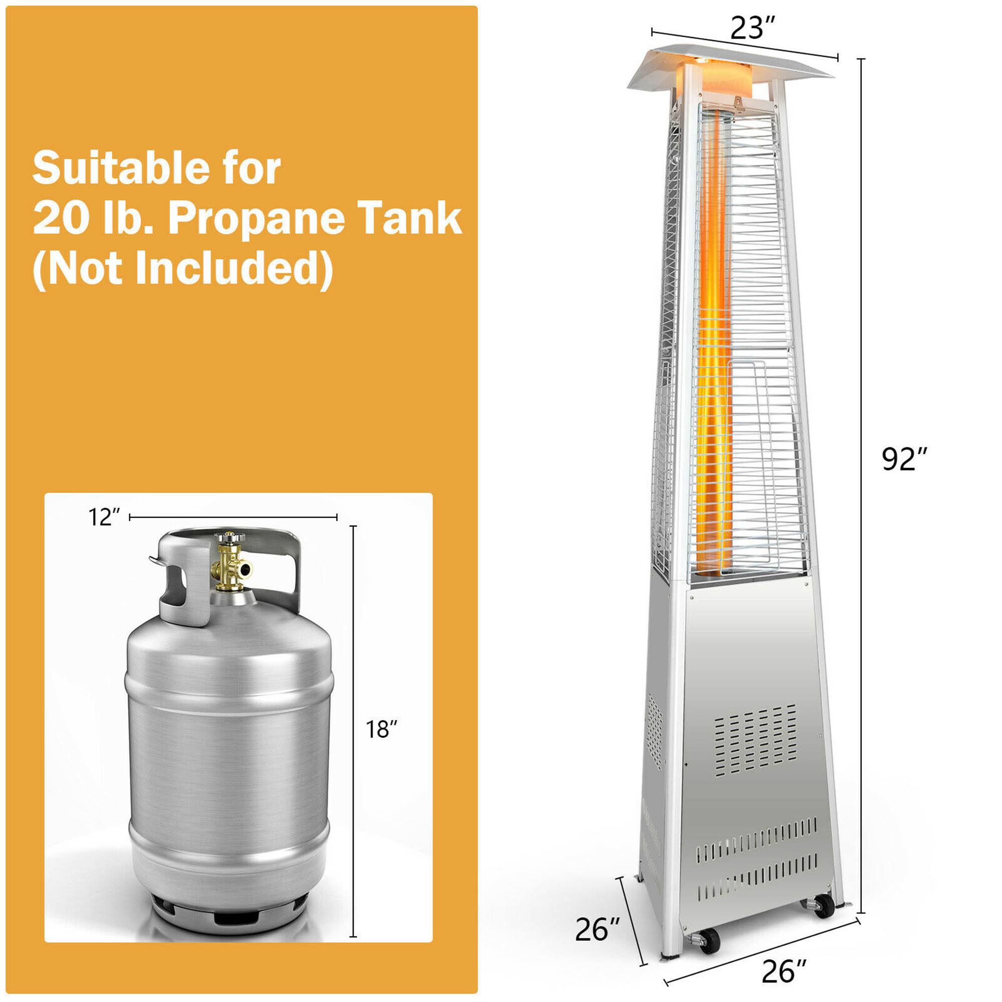 Suitable for 20 lb. Propane Tank (Not Included)

23"  
92"  
12"  
18"  
26"  
26"