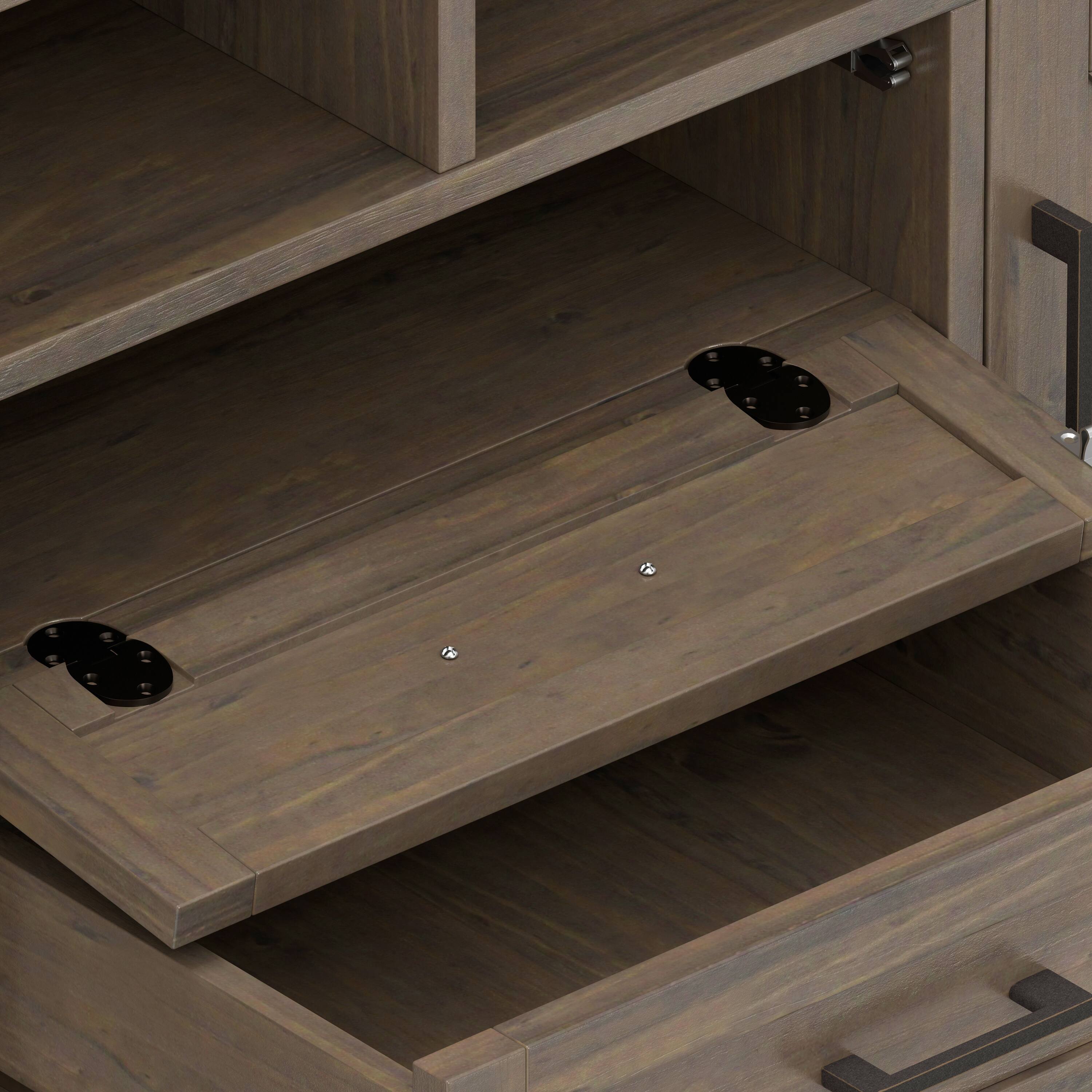 Alt View 6. Simpli Home - Ela SOLID WOOD 72 inch Wide Transitional TV Media Stand - Smoky Brown.