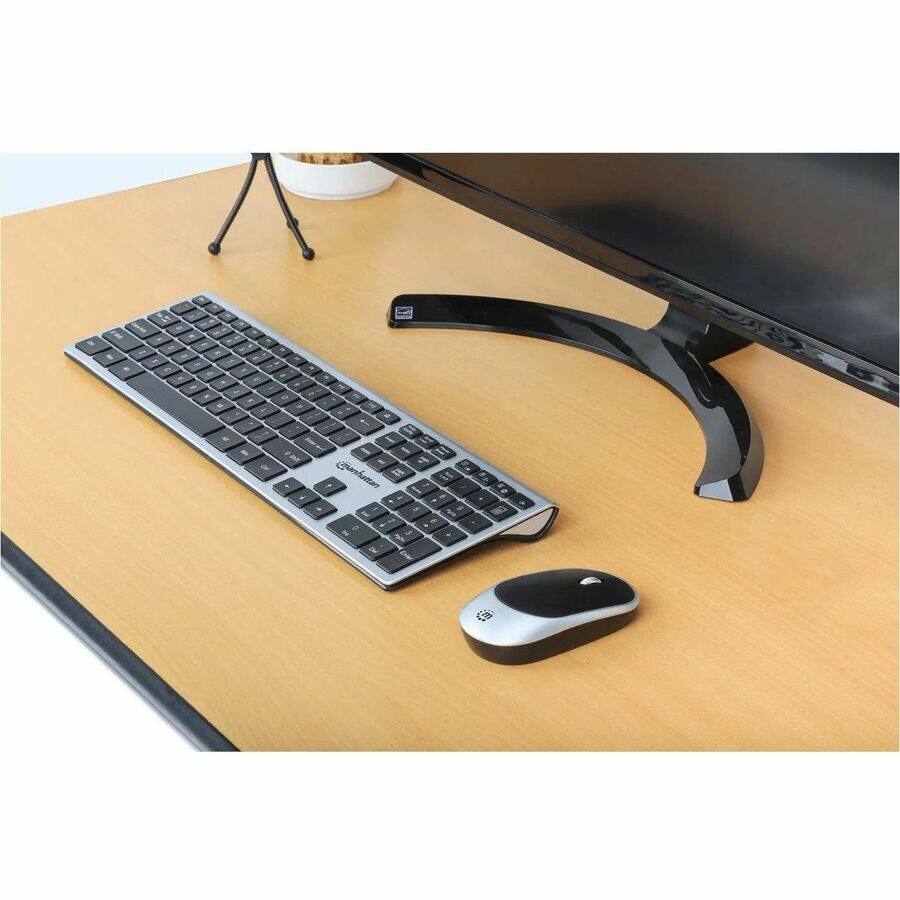 Alt View 6. Manhattan - Manhattan MWK7400 Wireless USB Keyboard and Mouse Combo Set - USB Type A Scissors Wireless RF 2.40 GHz Keyboard - 109 Ke - Unknown.