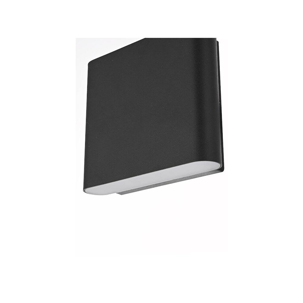 Alt View 2. Elegant Lighting - Clyde 9 inch Outdoor Wall Sconce in Black - Black.