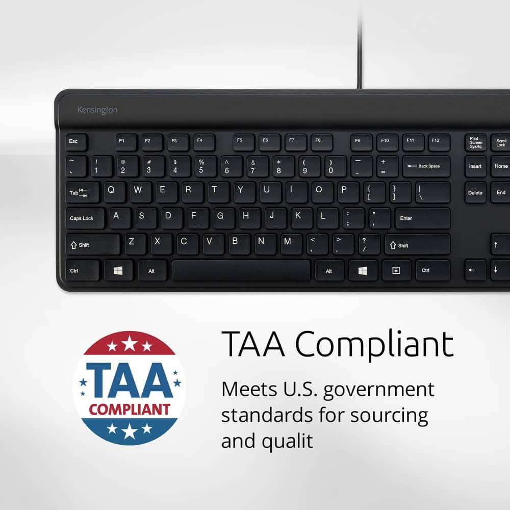 Kensington KB201C Simple Solutions Wired Keyboard with Smart Card