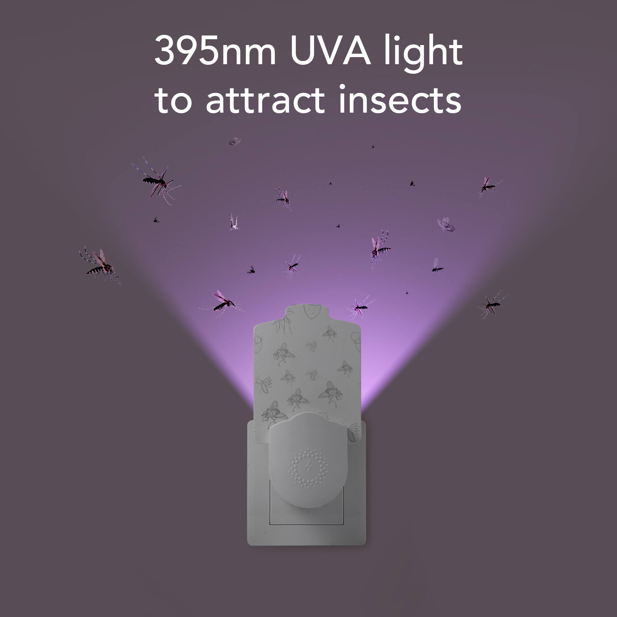 395nm UVA light to attract insects