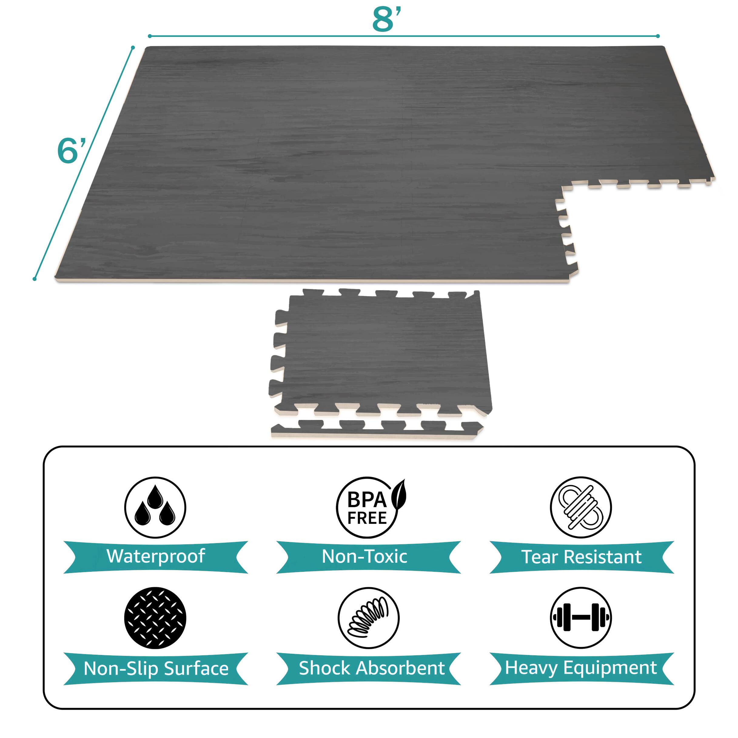 8' 6' BP FREE Waterproof Non-Toxic Tear Resistant Non-Slip Surface Shock Absorbent Heavy Equipment