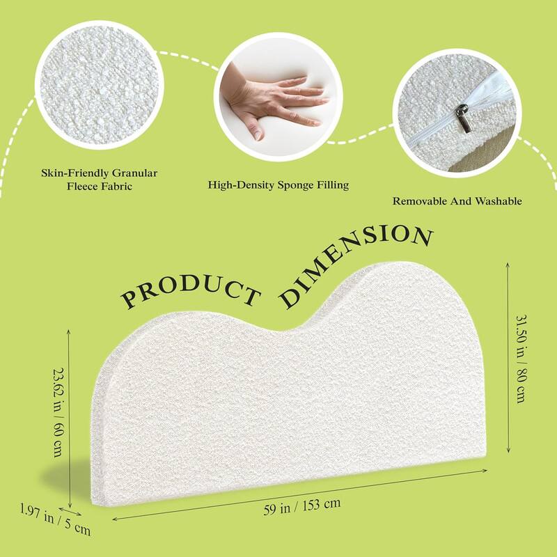 Skin-Friendly Granular Fleece Fabric  
High-Density Sponge Filling  
Removable And Washable  

PRODUCT DIMENSION  
31.50 in / 80 cm  
59 in / 153 cm  
23.62 in / 60 cm  
1.97 in / 5 cm