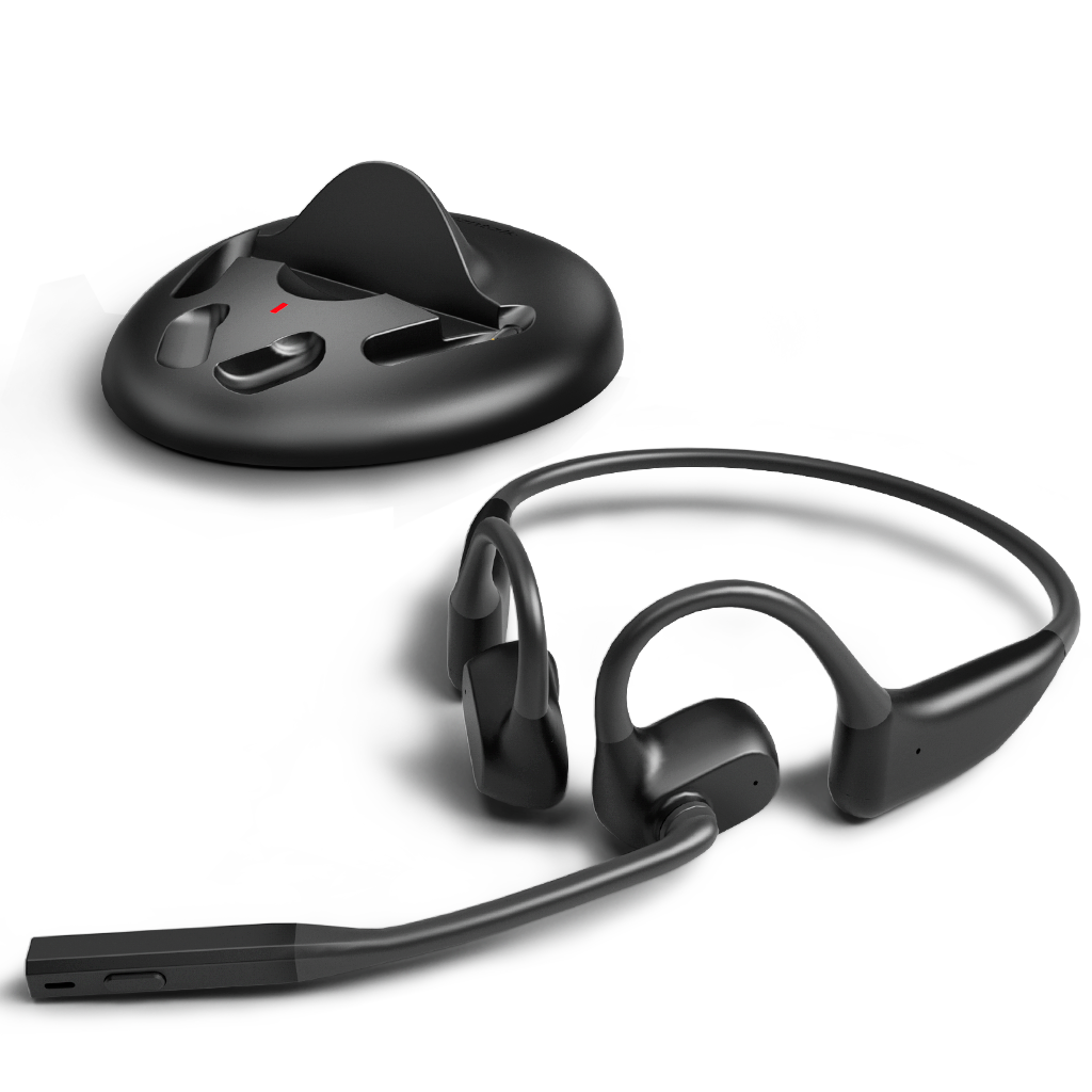 avantalk - Lingo N21 - Open-Ear Bluetooth Headset with Noise Cancelling Mic & Charging Dock