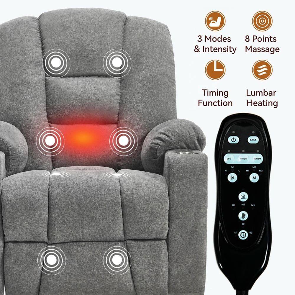 3 Modes & Intensity  
8 Points Massage  
Timing Function  
Lumbar Heating