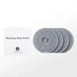 Roborock - 4 Pack Parts-Anti-bacterial Rotating Mop Cloths for QRT78 Robot Vacuum Cleaner, Mop Pad Replacement Accessories