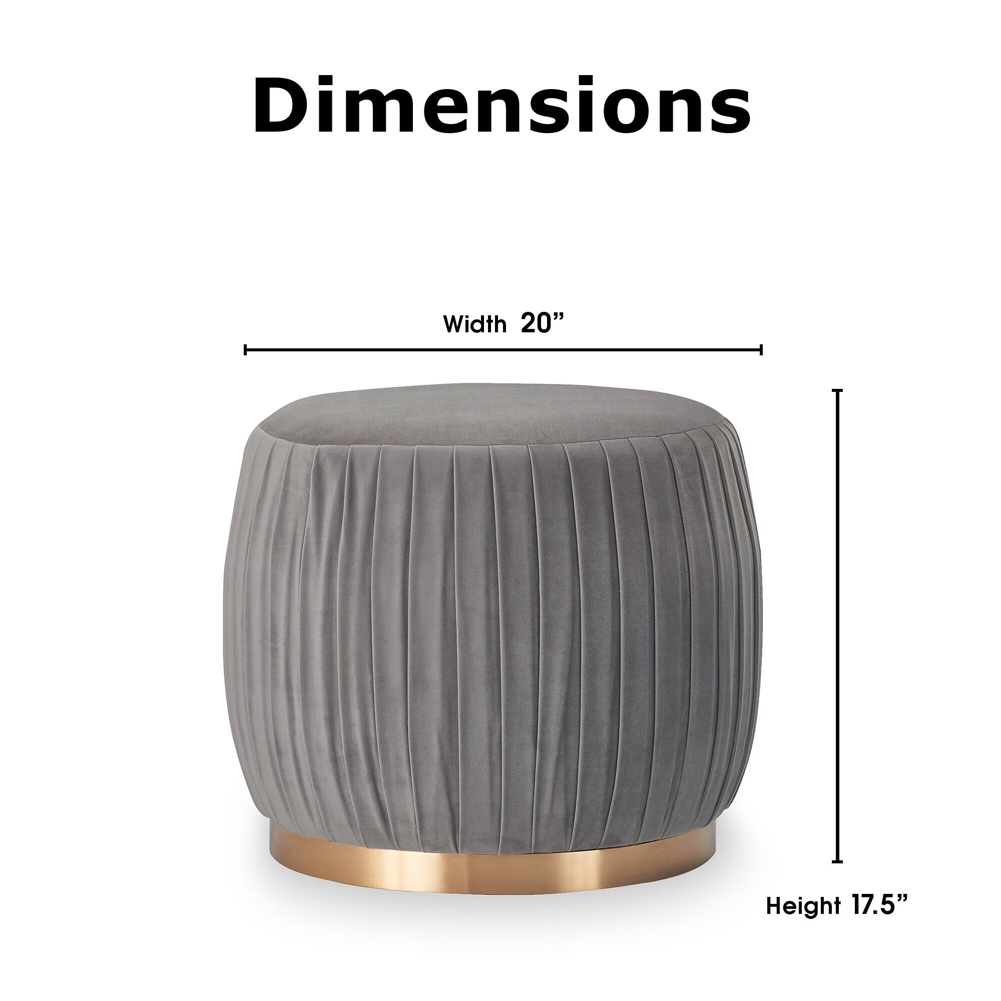 Alt View 12. Adore Decor - Jolie Ottoman - Gray.