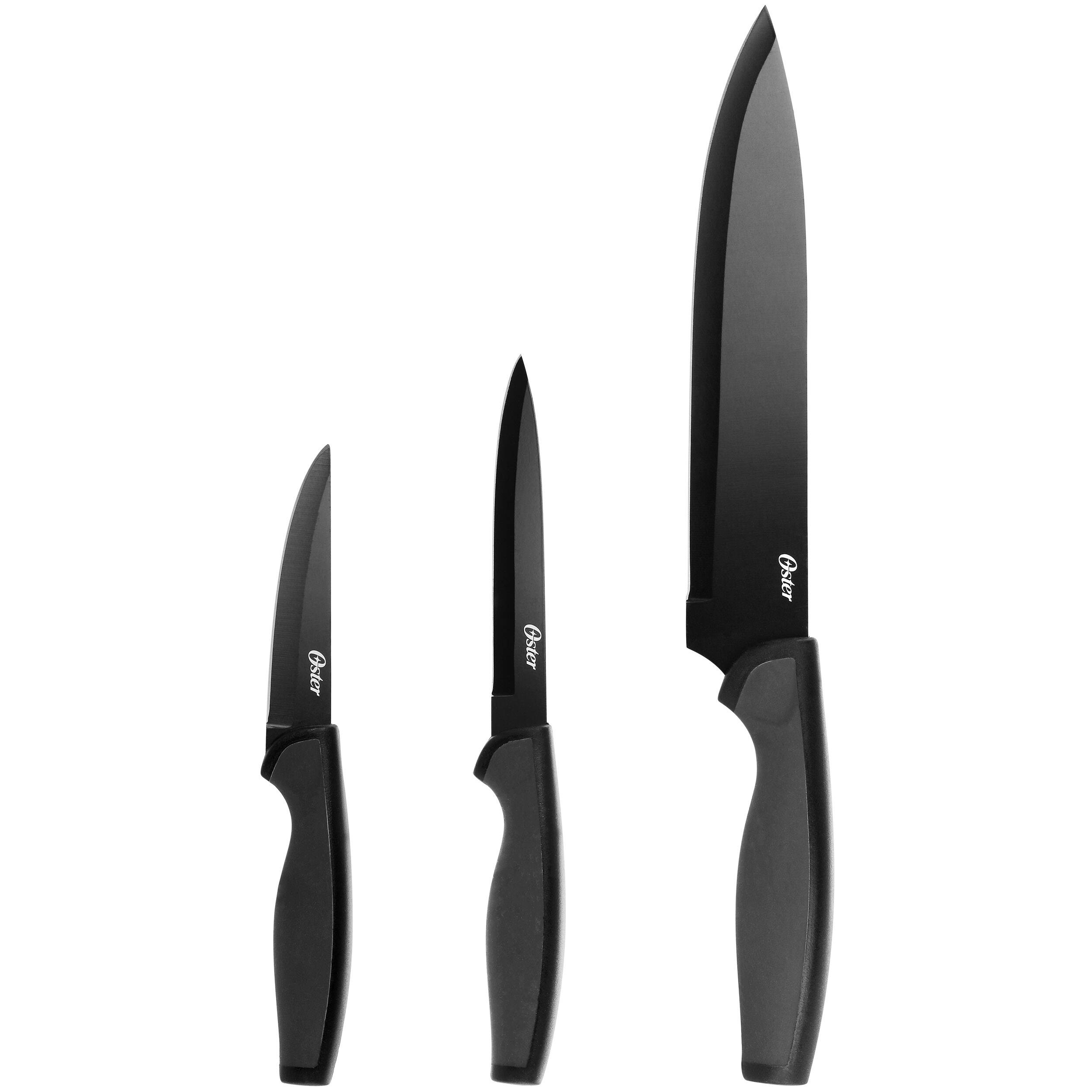 Oster - Slice Craft 3 Piece Stainless Steel Cutlery Set - Black