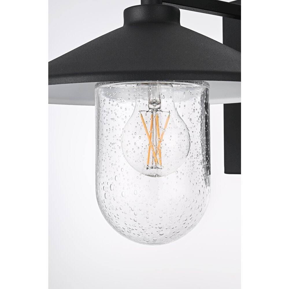 Alt View 1. Elegant Lighting - Scott 10 Inch Outdoor Wall Sconce In Black - Black.