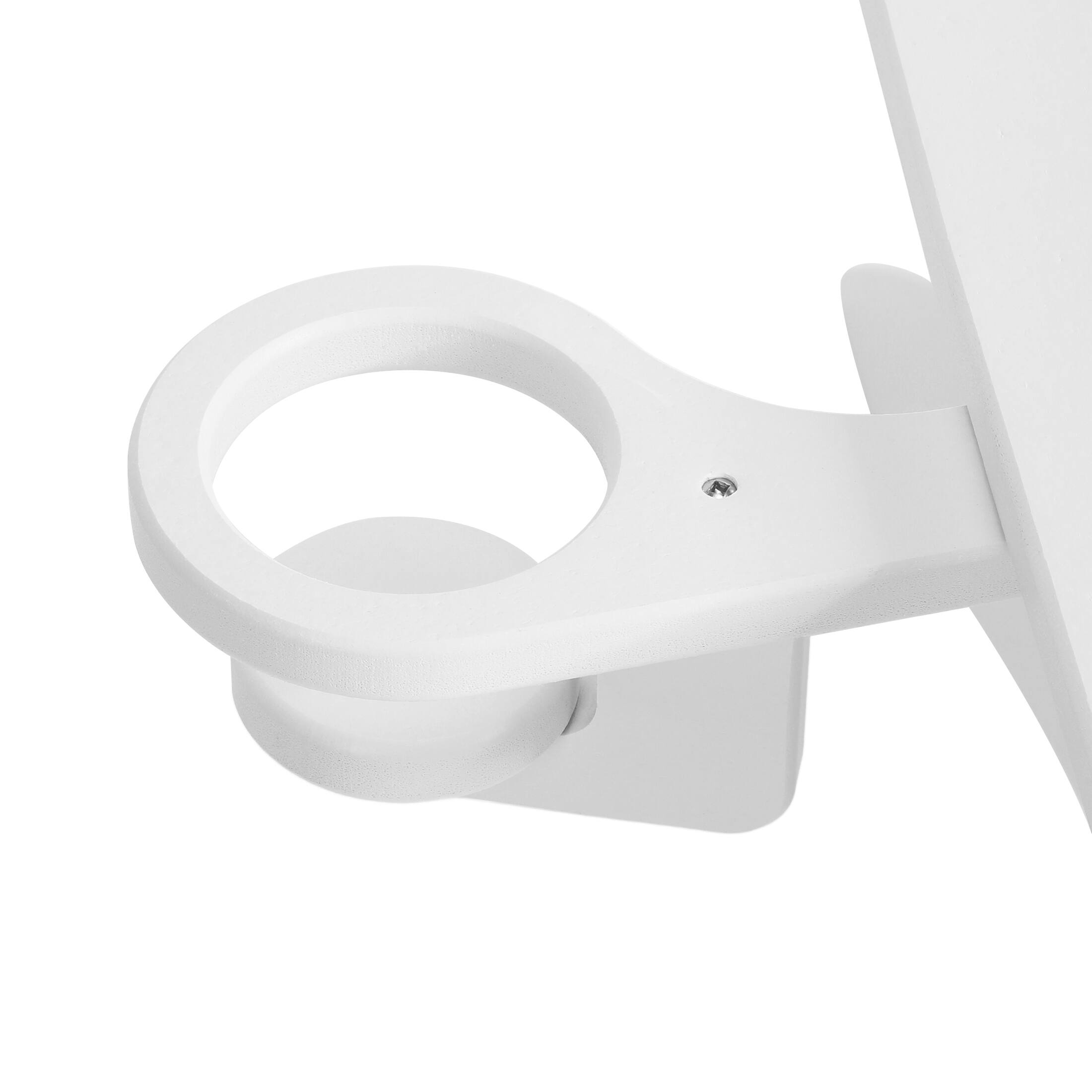 Alt View 4. WestinTrends - WestinTrends Malibu Kids Outdoor HDPE Plastic Adirondack Patio Chairs with Cup Holders (Set of 2) - White.