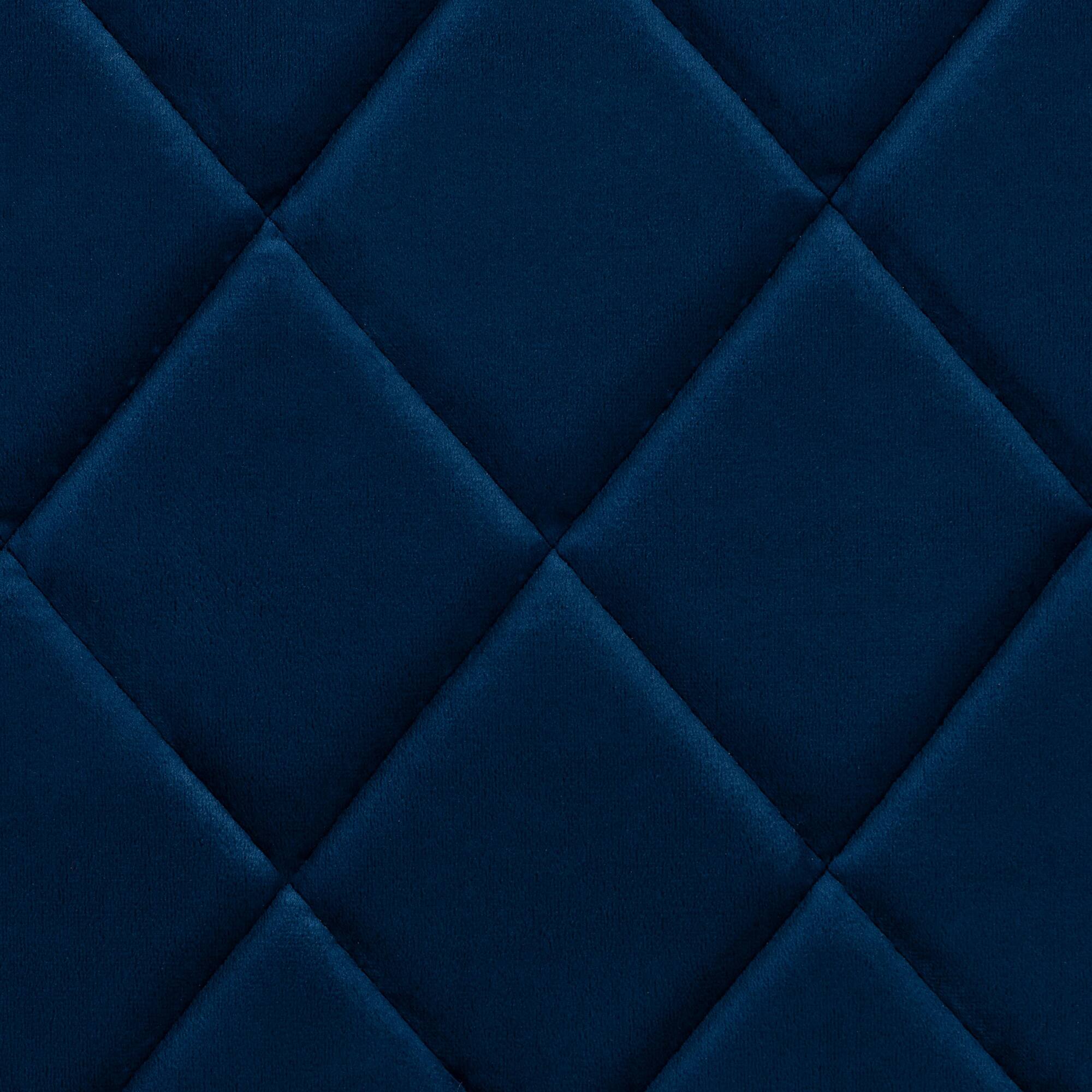 Alt View 1. Baxton Studio - Blaise Modern Glam Velvet Fabric Upholstered and Gold Finished Metal 4-Piece Dining Chair Set - Navy blue/gold.