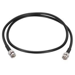 Unique Bargains - 12G-SDI BNC M/M 75 Ohm RG6 Coaxial Jumper Cable for Camera Surveillance, Supports HD-SDI/3G-SDI/6G-4K/8K, 2pcs - Black