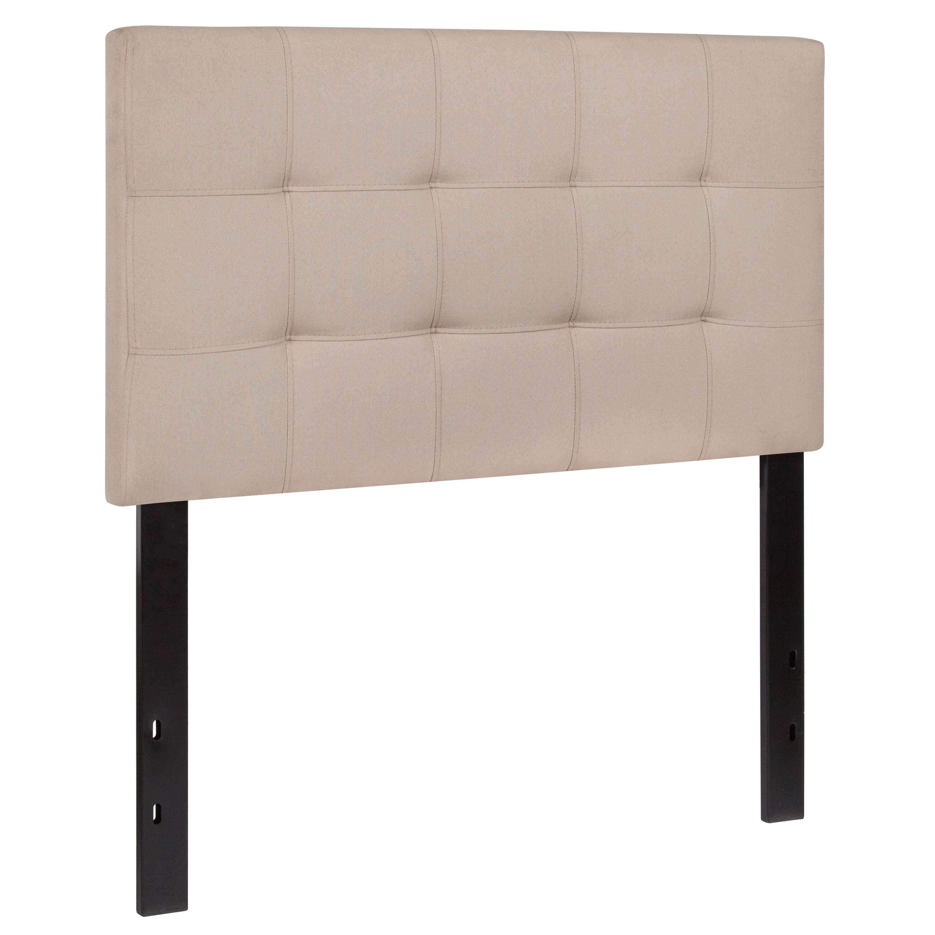 Alt View 1. Emma + Oliver - Quilted Tufted Upholstered Headboard - Beige.