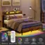 The text on the image is grouped and corrected as follows:

1. 12 135 2 59 1005 VeloM TI JOJ OFF A ON - I AON Ww 60,000 Music+Mic Adjust Timer Mode APP Control Remote Control Colors Brightness