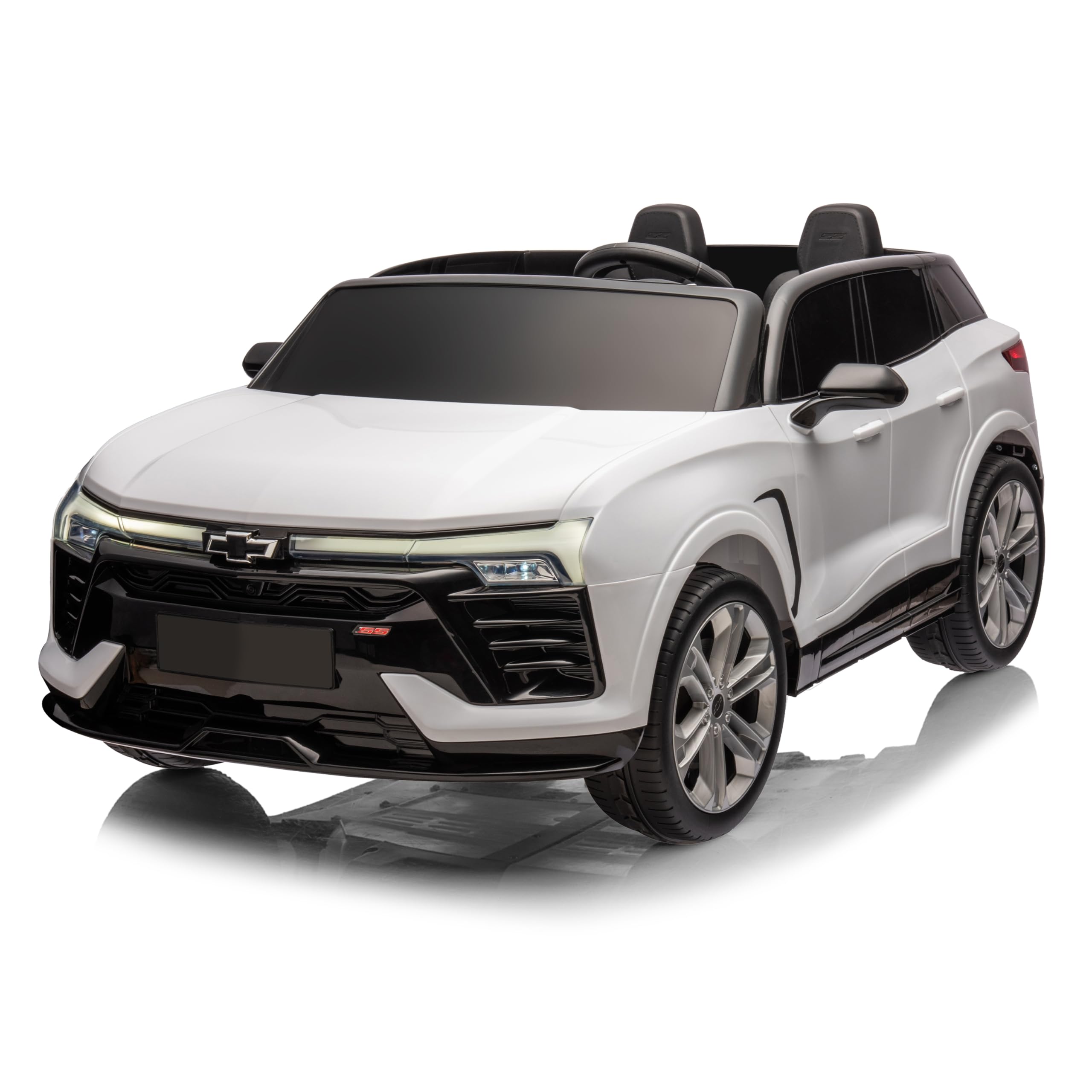 Front. Qeetex - 24V 2-Seater Licensed Chevrolet Blazer Electric Ride-On Car for Kids – SUV Battery Powered Toy Car for Ages 3-8.