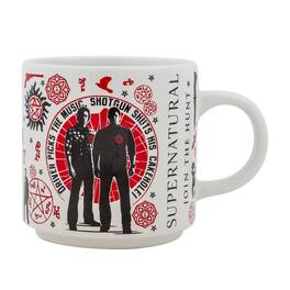 Silver Buffalo - Supernatural "Join The Hunt" Single Stackable Ceramic Mug | Holds 13 Ounces - Red